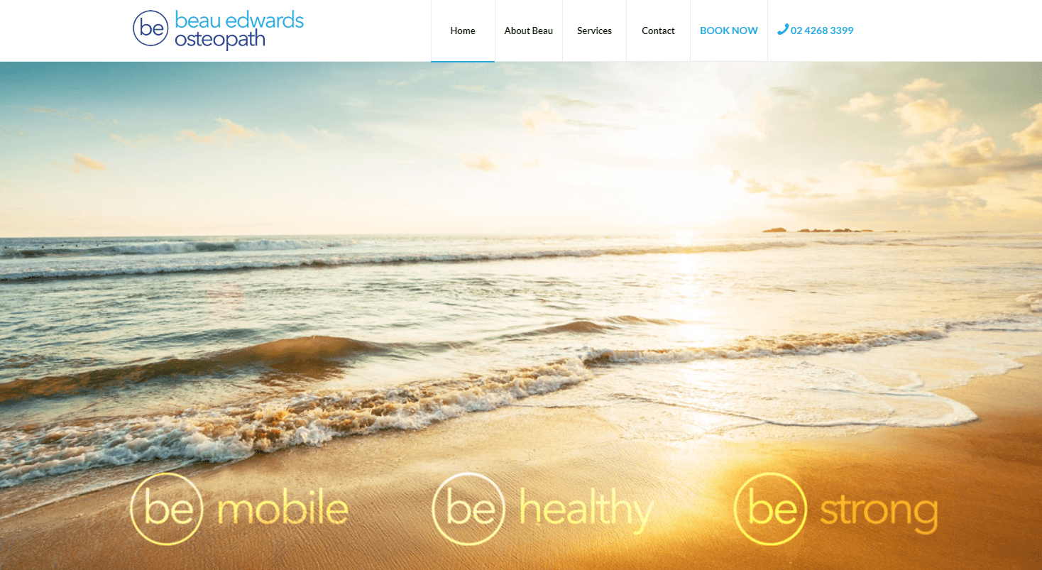 Websites and Apps made in Melbourne by Josh Wilson - Beau Edwards Osteopath Project